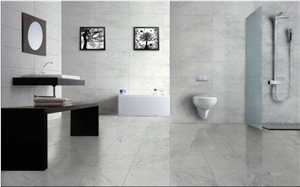 Polished Pacific White Marble Tile & Slab