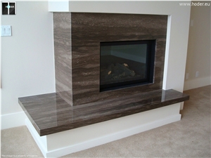Sequoia Brown Quartzite Fireplace