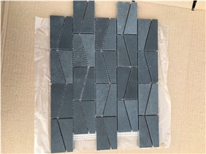 Black Basalt Polished,Honed Mosaic Tiles