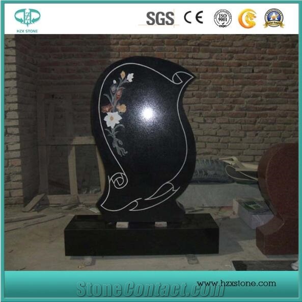 Shanxi Black/G603/Aurora/G654 American Customized Gravestone, Polished Granite, Granite Tombstone Weeping Angel Design Granite for Monument,Grave