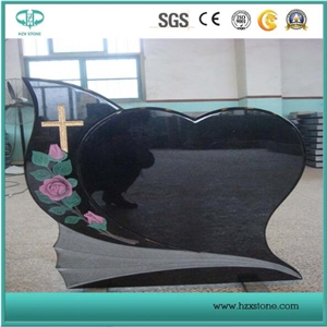 Shanxi Black/G603/Aurora/G654 American Customized Gravestone, Polished Granite, Granite Tombstone Weeping Angel Design Granite for Monument,Grave