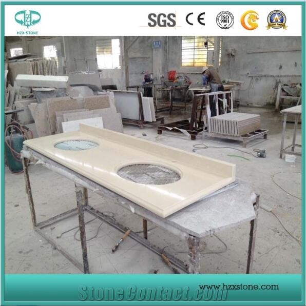 White Carrara Marble Polished Vanity Top/Marble Tops/Bathroom Top/Counter Top for Bathroom
