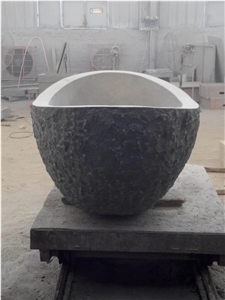 Customized Design Stone Bathtub Nero Impala Stone Bath Tubs for Hotel