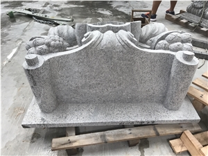 Grey Granite Stone Handcraft Art Design,Granite Flower Saculpture for Garden Decoration