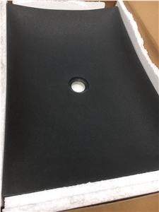 Honed Granite Rectangle Sink Absolute Black Honed Vessel Sinks for Hotel Honed Granite Rectangle Sink Absolute Black Honed Vessel Sinks for Hotel
