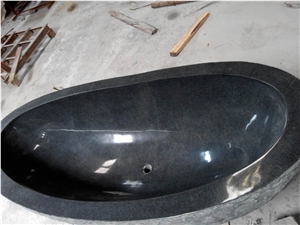 Natural Stone Bath Tub Granite G654 Oval Bathtub for Villa