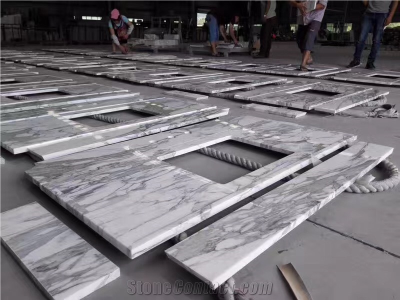 White Marble Countertop for Bathroom Oriental White Marble Vanity Top