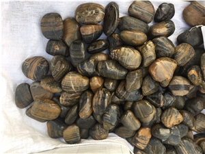 Brown Yellow Polished River Pebble Cobble Stone/Hot Sale Cheap Popular Garden Paving Walkway Driveways Use/Natural Gravels/Foot Massage/Swim Pool