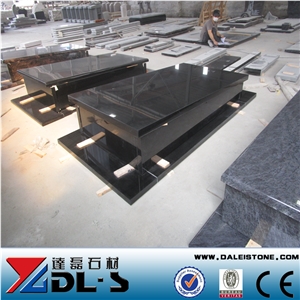 China Absolute Black Granite Tombstone,Shanxi Black Granite Monument, Western Style High Polished Tombstone Design ,Headstone with Carving
