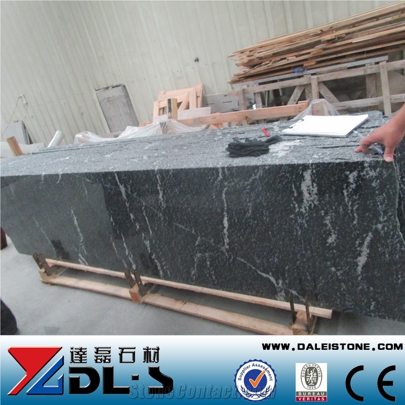 China Snow in Black Granite Natural Polished Floor Covering/Wall Covering/Granite Skirting/Wall Stone/Bulding Stone /Paving Stone for Decoration