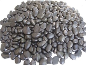 High Polished Absolute Black River Stone&Round Pebbles, Dark Color Natural Rock for Landscaping Decoration/Wall Cladding /Flooring Paving/Foot Massage
