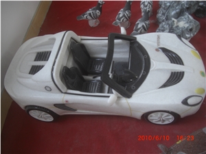 Off-Road Stone Vehicle Carving, Handcarved Car Statue
