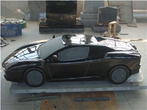 Off-Road Stone Vehicle Carving, Handcarved Car Statue