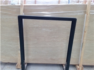 Medium Travertine Tiles & Slabs, Dark Travertine (Dark Cream Travertine) Flooring Tiles, Beige Polished Wall Covering Tiles