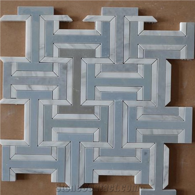 Mixed Multi-Color Marble Stone Mosaic New Design Eastern White Marble Mosaic in New Shape for Bathroom Pattern Wall Mosaic /Stone Mosaic