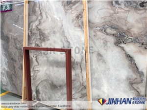 Unique Fusion Cream & Grey Marble Polishing Slab and Tile
