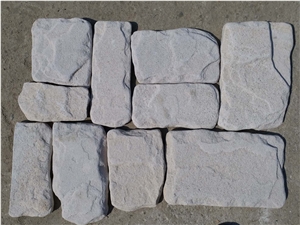 China White Sandstone Loose Stone,Random Stone