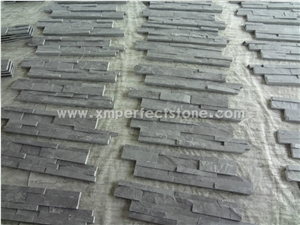 Cheap China Black Slate Cultured Stone for Wall Cladding Decor, Ledge/Loose Stone Feature Wall, Natural Building Stone Wall