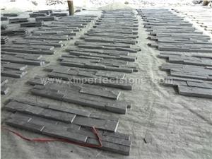 Cheap China Black Slate Cultured Stone for Wall Cladding Decor, Ledge/Loose Stone Feature Wall, Natural Building Stone Wall