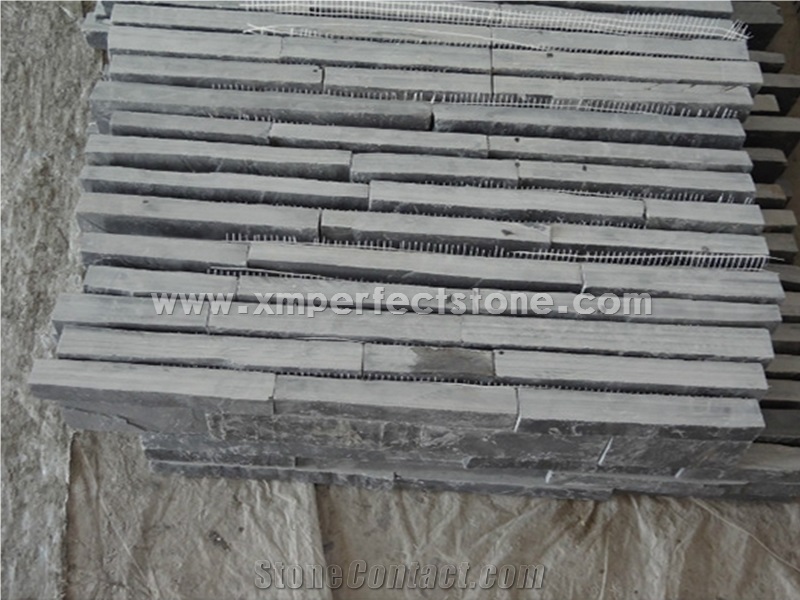 Cheap China Black Slate Cultured Stone for Wall Cladding Decor, Ledge/Loose Stone Feature Wall, Natural Building Stone Wall