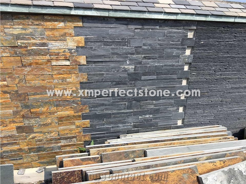Cultured Stone, Ledge Stone Siding,Stone Wall Veneer Stone,Blue Black Slate Cultural Stone