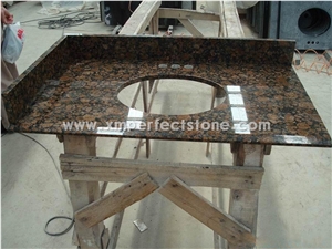 Finland Baltic Brown Granite for Vanity Top with Back Splash/Bullnose/Eased Edge