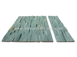 Green Slate Cultured Tiles for Wall Cladding/Chine Jade Slate Natural Split 600*150*10-25mm