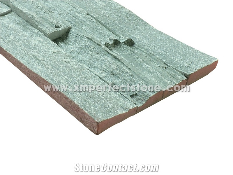 Green Slate Cultured Tiles for Wall Cladding/Chine Jade Slate Natural Split 600*150*10-25mm