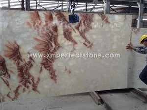 Loulan Onyx Slabs/Chinese New White Onyx Slab for Hotel Project
