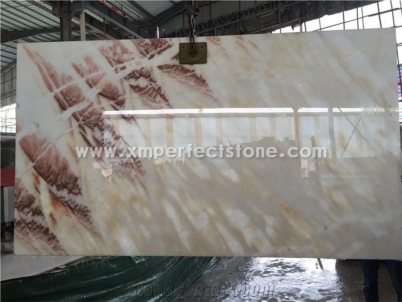 Loulan Onyx Slabs/Chinese New White Onyx Slab for Hotel Project