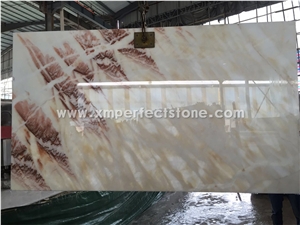 Loulan Onyx Slabs/Chinese New White Onyx Slab for Hotel Project