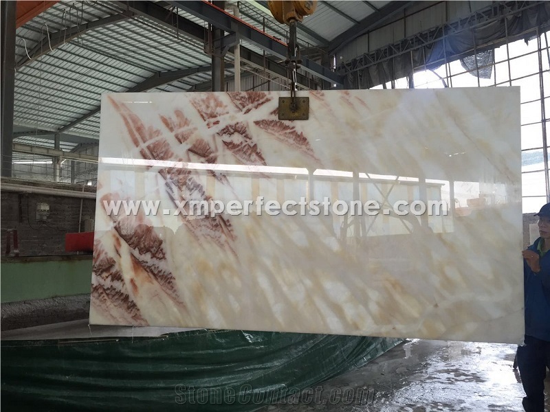 Loulan Onyx Slabs/Chinese New White Onyx Slab for Hotel Project