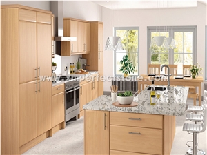Multicolor Quartz with Brown Flower for Engineered Stone Kitchen Countertops