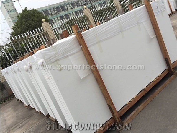 Nano Crystallized Glass Stone Artificial Marble ,Pure White Nano Crystal Glass Stone for Design