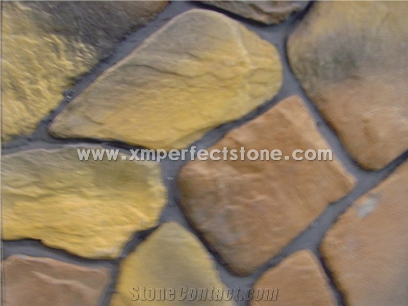 Nature Cultured Stone Panel, Wall Veneer, Ledge Stacked Cladding, Corner, Cement Facade Feature Cladding