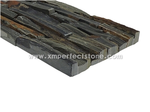 Rusty Slate Cultured Strips/Split Face Rusty Culture Stone/Gold Slate Thin Stone Veneer