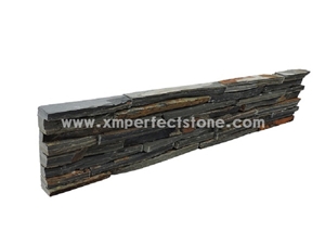 Rusty Slate Cultured Strips/Split Face Rusty Culture Stone/Gold Slate Thin Stone Veneer