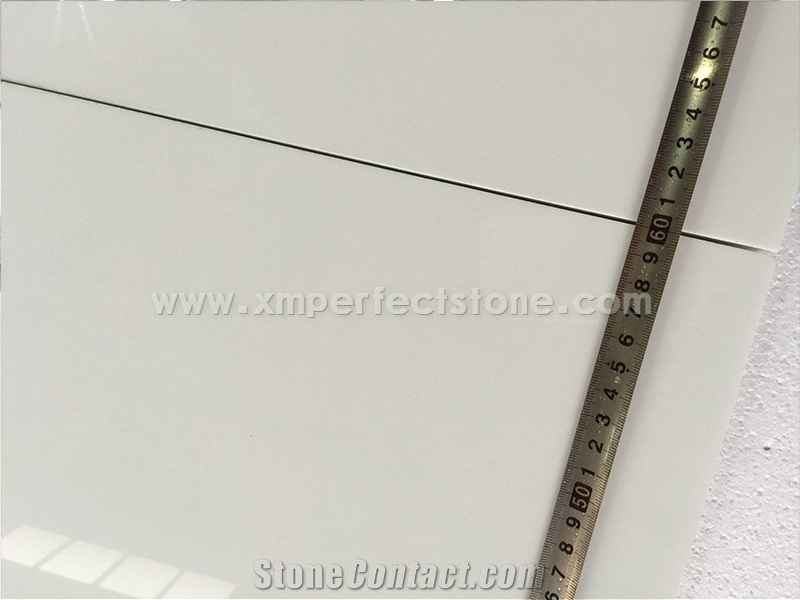Usa Popular 30mm Thickness White Nano Glass Slab or Tiles & Slab