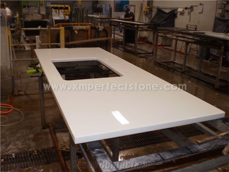 Usa Popular 30mm Thickness White Nano Glass Slab or Tiles & Slab
