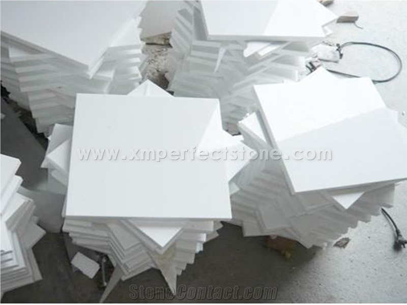 Usa Popular 30mm Thickness White Nano Glass Slab or Tiles & Slab