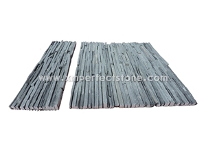 Xingzi Black Cultured Slate Strips with Natural Split Culture Stone Foe Wall Cladding
