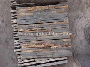 Yellow Beige Cultured Stone, Wall Cladding, Cheap Chinese Wall Stone Panel