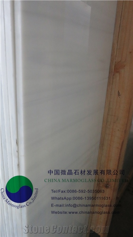 3000X1600x18mm Wooden Nano Glass Stone Large Slab
