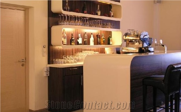 2017 Hot Sale Modern Mini Design Acrylic Solid Surface Home Bar Counter