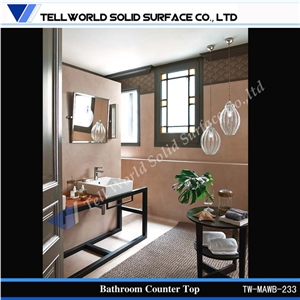 2017 Latest Design High Quality Acrylic Solid Surface Dining Room Wash Basin