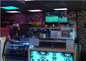 2017 Led Lighted Commercial Engineered Stone Bar Counter