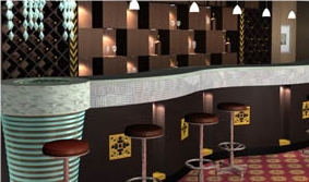 2017 Night Club Led Commercial Modern Bar Counter Engineered Stone Bar Counter