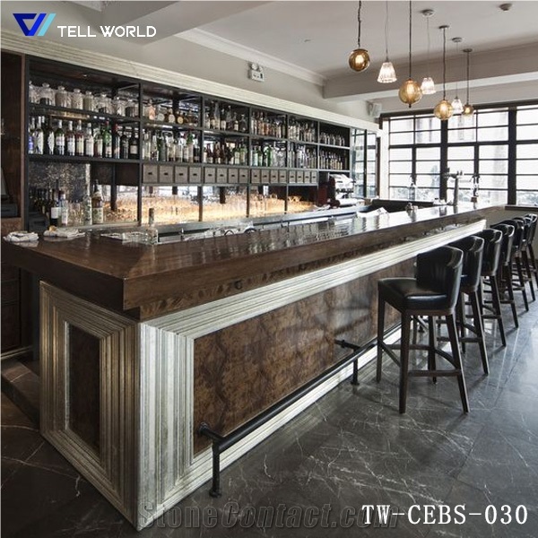 Acrylic Solid Surface Color Changing Bar Counter Ready Made Modern Bar Counter