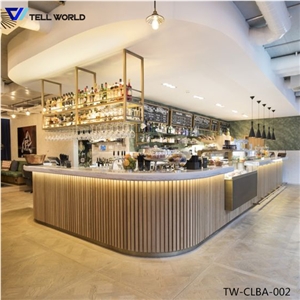 Acrylic Solid Surface Color Changing Bar Counter Ready Made Modern Bar Counter