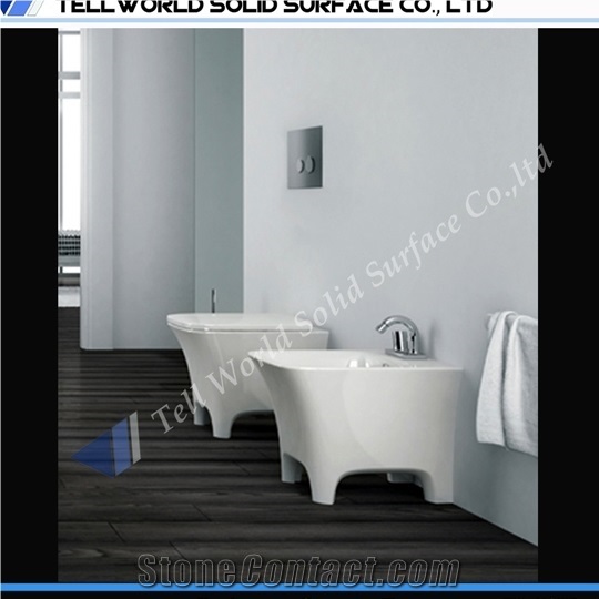 Acrylic Solid Surface Commercial Bathroom Vanity Units Artificial Stone Countertop Vanity Sinks